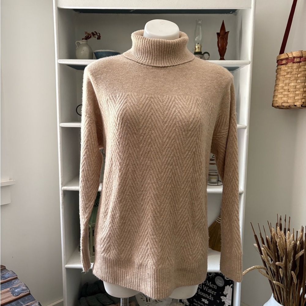 Calvin Klein Beige Cowl Neck Sweater